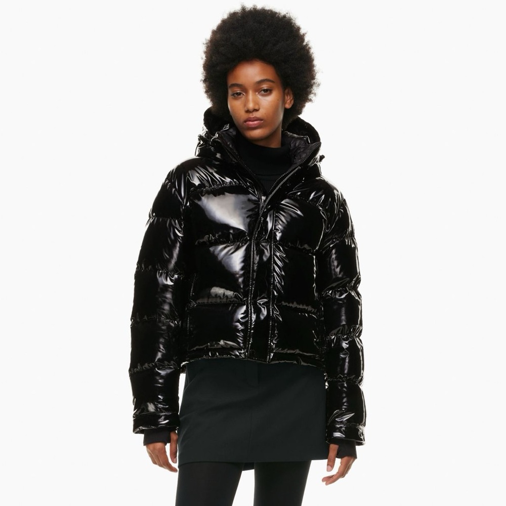 NWOT The Super Puff™ Shorty
Glossy Lacquer cropped goose down puffer jacket
